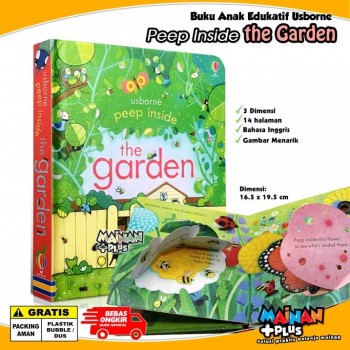 Buku Edukasi Aktivitas Anak Usborne 3D Peep Inside The Garden Book 
