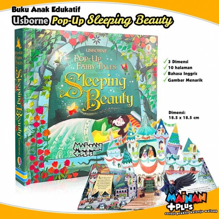 Buku Aktivitas Anak Usborne 3D Pop Up Book Fairy Tales Sleeping Beauty 