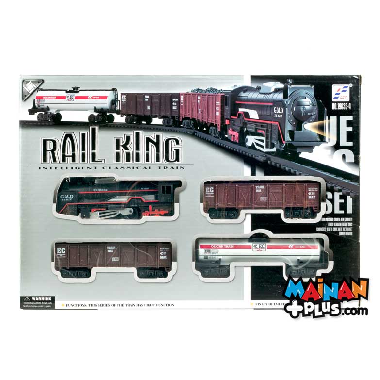Mainan Kereta Api Rail King Lampu Set Rel