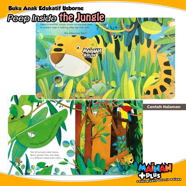 Buku Edukasi Aktivitas Anak Usborne 3D Peep Inside The Jungle Book 